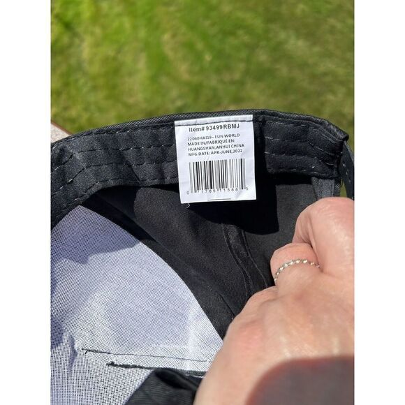 Pride Rainbow Hat Cap Snap Back Black Adjustable Gemstone Bling New No Tags - Picture 5 of 5